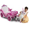 Huffy elektrinė Disney princesės karieta su arkliuku 6 V rožinė