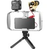 Vaizdo įrašymo rinkinys - Godox Vlogging Kit VK1 Shotgun Mic, LED Light, Išmanusis telefonas Rig, Mini Tripod