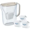 Vandens filtravimo ąsotis BRITA Style Essential 2.4L, baltas su vandens filtrais MAXTRA PRO PURE PERFORMANCE, 4 vnt.