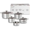 Virtuvės Indai - Le Creuset 3-Ply Plus 5 dalių Nerūdijančio Plieno Puodų Rinkinys