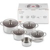 Virtuvės Indai - Le Creuset 3-Ply Plus 5 dalių Nerūdijančio Plieno Puodų Rinkinys