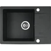 PYRAMIS LEFKADA sink (59x44) 1B 1D juodas + Lungo volcano Juodas Edition tap - 070261111LBE