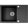 PYRAMIS LEFKADA sink (68x44) 1B 1D juodas + Flessi Juodas Edition tap - 070 260 611F