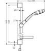 Vonios Įranga - Hansgrohe Croma 100 Dušo Stovas Vario 65 cm Su Muilo Laikikliu Chromu