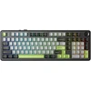 F99 Pro Juodas+Pilkas+Žalias GrayWood RGB AULA gasket klaviatūra