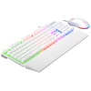 RAMPAGE FORTUNA GAMING SET Klaviatūra WITH Pelės kilimėlis ir pelė Baltas