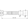 Alcaplast Lankstus sifono pajungimo vamzdis (gofra) 1 1/4"x40/50; L400–850mm