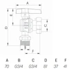 Ventilis kampinis 3/4x3/4 v/iš 146220 ARCO su laisva veržle