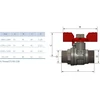 Arco Ventilis 153905 Sena tiesus, 1", išorinis sriegis