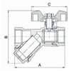 Arco SENA ventilis su filtru 1/2" v/v trumpa rankena (752503)