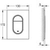 Grohe taustiņš Arena Cosmo duo, 130x172 mm, vertikāls, supersteel
