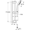 Grohe Dušo komplektas Euphoria Champagne (stovas-900 mm, žarna-1750 mm, galvutė-3 srovės), chromas