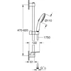 Grohe Dušo stovo komplektas Tempesta 110, 60 cm, 2 srovių su lentynėle, chromas