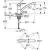 Grohe Vvirtuvinis maišytuvas BauEco 31680000 chromas