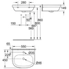 Grohe EuroCeramic praustuvas, 550x450 mm
