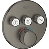 Virštinkinė dalis dušo maišytuvui Grohe, SmartControl apvali, 3 valdikliai, Brushed Hard Graphite