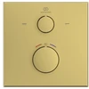 Ideal Standard Ceratherm 100 potinkinio termostatinio vonios/dušo maišytuvo virštinkinė dalis, kvadratinė šlifuotas auks