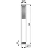 Ideal Standard IDEALRAIN metalinis rankinis dušas "stick", 8L/min, chromo spalva