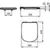 Ideal Standard poda sēdriņķis ar vāku Tesi Thin, QR/SC, matēts juodas