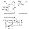 Grohe izlietne BauCeramic, 560x420 mm, zem virsmas, balta