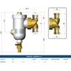 Mut Meccanica Magnetinis šildymo sistemos filtras 3/4" / 3/4" KVS 10,4 montavimas tiesiai