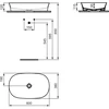 Ideal Standard Ipalyss pastatomas praustuvas 600x380 mm, baltas