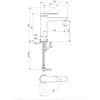 Praustuvo maišytuvas Ideal Standard CERAFINE O Nuovo H120, be dugno vožtuvo, BlueStart, 3,8 l/min, chromas
