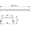 TECEdrainline poliruoto nerūdijančio plieno dušo latako grotelės "steel II", tiesios, L-900