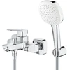 Vonios/dušo maištuvas Grohe Cubeo su rankinio dušo komplektu, chromas