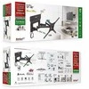 Laikiklis BARKAN VTM464L 13"-90" TV, 4 lankstų, su antena, sieninis, juodas, labai ilgas