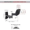 Laikiklis BARKAN E140.B 13"-29" TV, 4 lankstų, sieninis, juodas