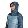 Moteriška pūkinė striukė Rab Microlight Alpine Jacket Wmns - XS - Mėlynai dryžuota (Mėlyna Stripe)