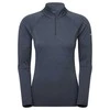 Moteriški marškinėliai Montane F Dart Zip Neck - XL - Eclipse Mėlyna