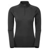 Moteriški termo marškinėliai Montane F Dart XT Zip Neck - Juoda - M