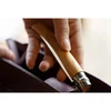 Peilis plonais ašmenims dežutėje Opinel Case N10 Slim Olive Mirror Blade