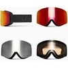 Vokietija Clew Magnetic Slim juodas goggle 3 lęšiai