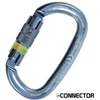 Italija KONG i-Ovalone Twist Lock Bright Titanium – ovalus karabinas su NFC