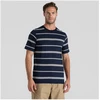 Prancūzija Craghoppers Buffon Short Sleeved T-Shirt M | Mėlyna Navy Stripe marškinėliai - M - Mėlyna