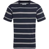 Prancūzija Craghoppers Buffon Short Sleeved T-Shirt M | Mėlyna Navy Stripe marškinėliai - M - Mėlyna