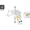 Prancūzija PETZL RIG Repairable – remontuojamas nusileidimo įtaisas, geltonas