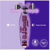 Šveicarija Maxi Micro Deluxe Glow LED – šviečiantis triratukas paspirtukas, violetinis