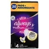Always Platinum Secure Night Size 4 Higieniniai Paketai su Sparneliais, 20 vnt.