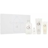 Calvin Klein CK One rinkinys unisex (EDT, 200 ml + kūno losjonas, 200 ml + dušo želė, 100 ml + EDT, 15 ml)