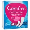 „Carefree“ medvilniniai įklotai „Flexiform Fresh Scent“ – gaivus kvapas, 1 pakuotė – 56 vnt.