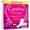 CAREFREE_Plus dideli lengvai kvepiantys įklotai, 64 vnt.