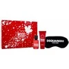 Dsquared2 Raudona Wood rinkinys moterims (EDT, 50 ml + dušo želė, 100 ml + miego kaukė)