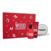 Rinkinys moterims Dsquared2 Red Wood: EDT, 100 ml + dušo želė, 100 ml + piniginė