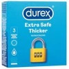 Prezervatyvai Durex Extra Safe 3 vnt, storesni, drėkinti