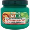 Garnier „Fructis“ vitaminų ir stiprumo biotino plaukų bombos kaukė