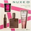 NUXE Happy In Rožinė Body Oil rinkinys moterims (Dry Oil Huile Prodigieuse Florale 100 ml + Dušo želė Prodigieux Floral 100 ml + EDP Prodigieux Floral 15 ml + Candle Prodigieux Floral 70 g)